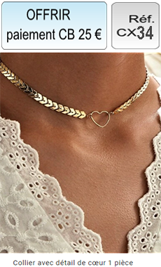 Réf: CX34 Collier avec détail de coeur